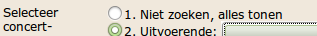 option to select all for concerts