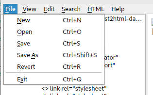 file menu