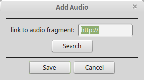 add audo dialoog