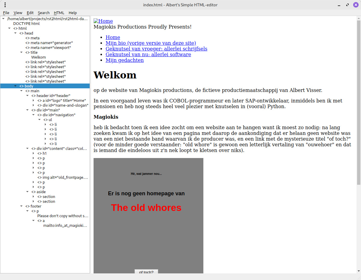 applicatie scherm