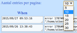 select number of lines per page