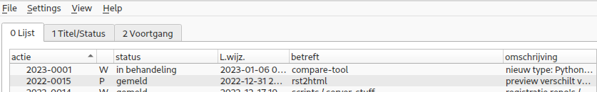 kolommen in de mongodb versie